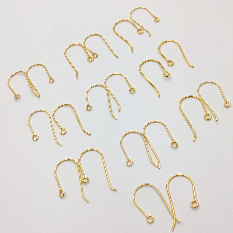 5 Pairs Copper Handmade Earring Hooks – Gold, Silver & Rose Gold Plated | E-Coated Jewelry Findings