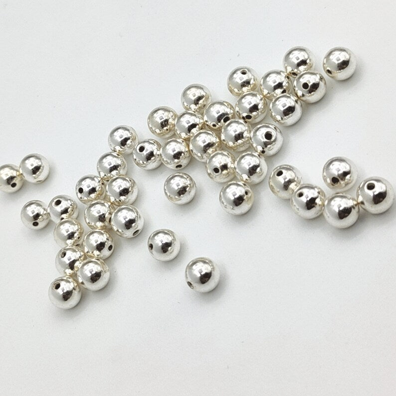 6mm Ball Spacer Beads – Gold Silver Rose Gold Black Plated Copper Beads, Jewelry Making Supplies, Round Spacer Beads