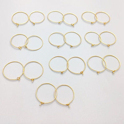 25mm Earring Hoop Findings – Gold, Silver & Rose Gold Plated Copper | 19 Gauge
