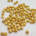 5mm Designer Spacer Beads – Gold Silver Rose Gold Plated Brass Beads, Jewelry Making Supplies, Bulk Spacer Beads