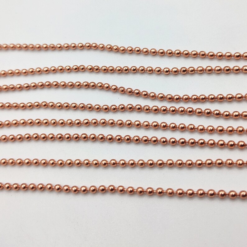 1.5mm Ball Chain – Gold, Silver & Rose Gold Plated Copper | Jewelry Making Chain (1 Meter)