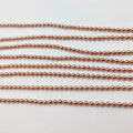 1.5mm Ball Chain – Gold, Silver & Rose Gold Plated Copper | Jewelry Making Chain (1 Meter)