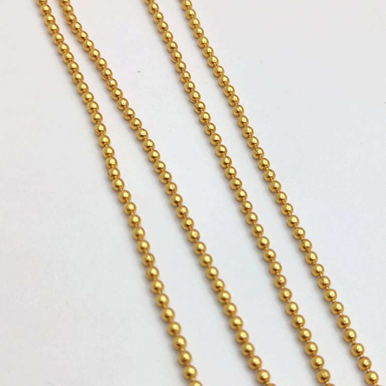 2mm Ball Chain – Gold, Silver & Rose Gold Plated Copper | Jewelry Making Chain (1 Meter)
