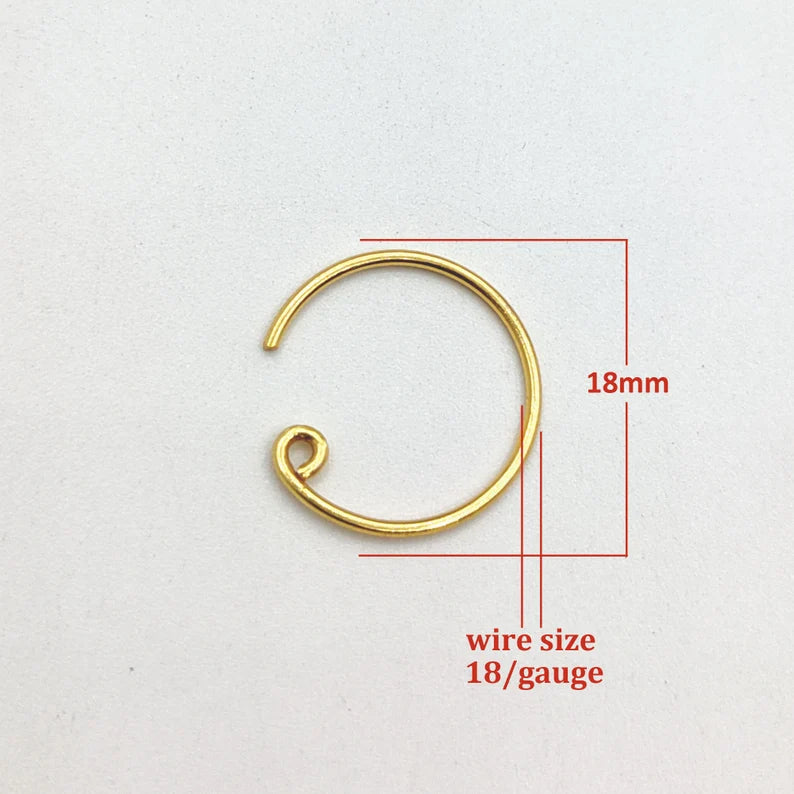 5 Pairs Copper Earring Hooks – Gold, Silver & Rose Gold Plated | E-Coated Jewelry Findings