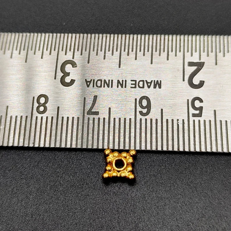 5x1mm Square Spacer Beads – Gold Silver Rose Gold Plated Copper Beads, Jewelry Making Supplies, Flat Spacer Beads