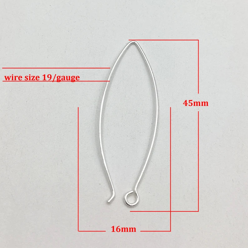 5 Pairs Copper V Shape Earring Hooks – Gold, Silver & Rose Gold Plated | E-Coated Jewelry Findings (Copy)