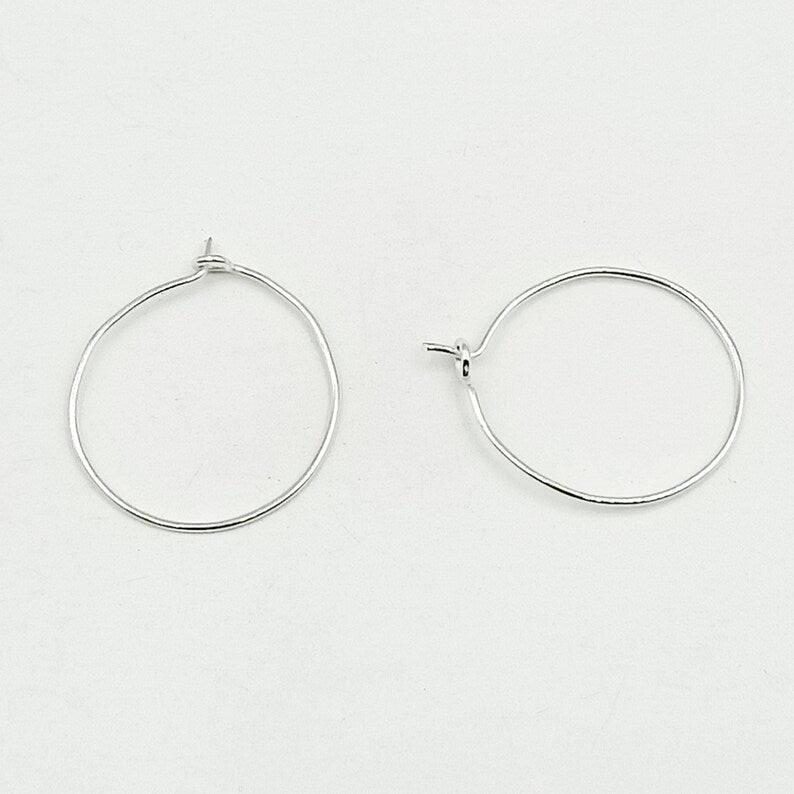 25mm Earring Hoop Findings – Gold, Silver & Rose Gold Plated Copper | 19 Gauge