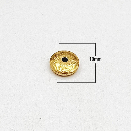 10mm Brushed Spacer Beads – Gold Silver Rose Gold Plated Copper Beads, Jewelry Making Supplies, Designer Spacer Beads