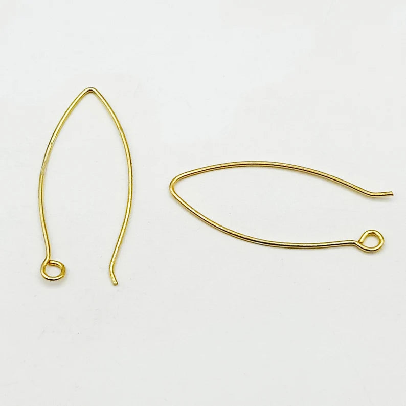 5 Pairs Copper V Shape Earring Hooks – Gold, Silver & Rose Gold Plated | E-Coated Jewelry Findings (Copy)