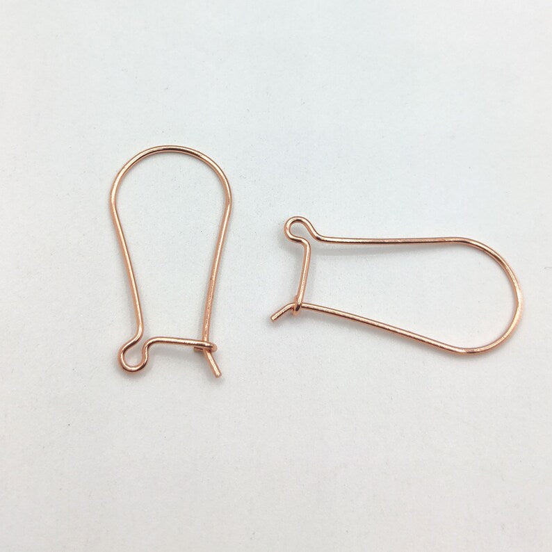 5 Pairs Copper Earring Hooks – Gold, Silver & Rose Gold Plated | E-Coated Jewelry Findings