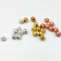 4mm Pumpkin Spacer Beads – Gold Silver Rose Gold Plated Brass Beads, Jewelry Making Supplies, Bulk Spacer Beads