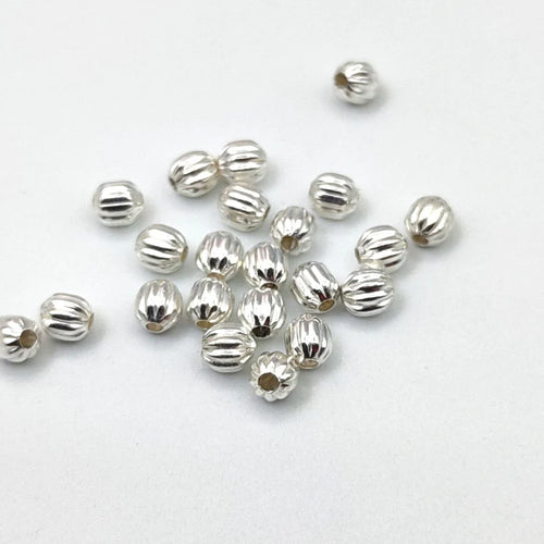 4mm Pumpkin Spacer Beads – Gold Silver Rose Gold Plated Brass Beads, Jewelry Making Supplies, Bulk Spacer Beads