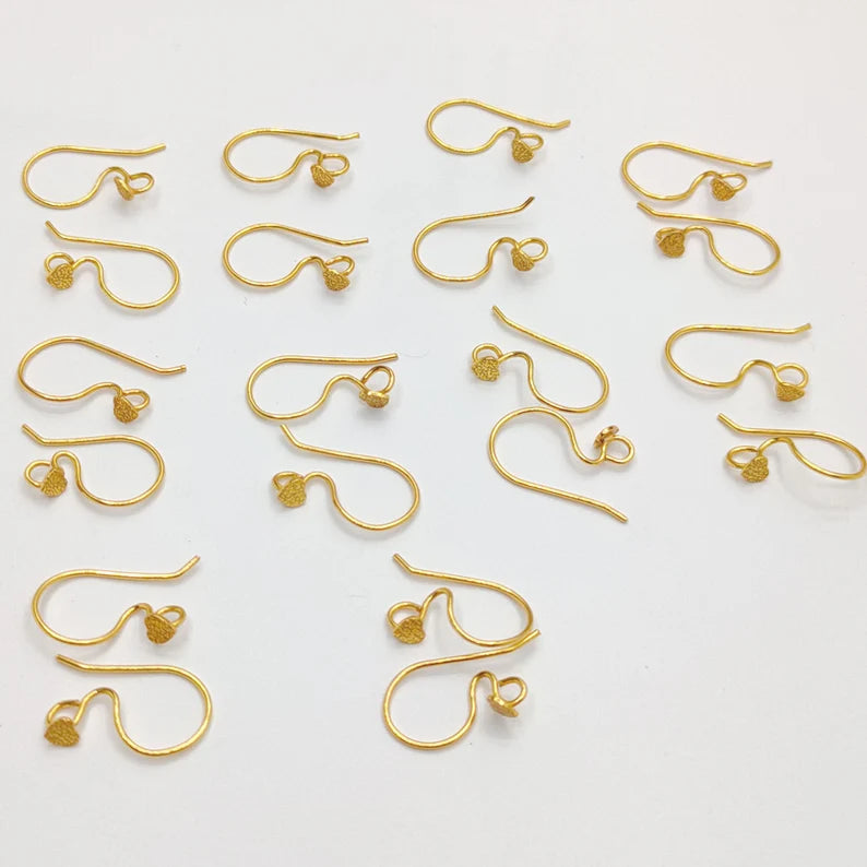 5 Pairs Copper Heart Shape Earring Hooks – Gold, Silver & Rose Gold Plated | E-Coated Jewelry Findings