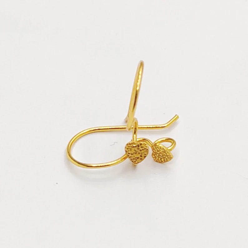 5 Pairs Copper Heart Shape Earring Hooks – Gold, Silver & Rose Gold Plated | E-Coated Jewelry Findings