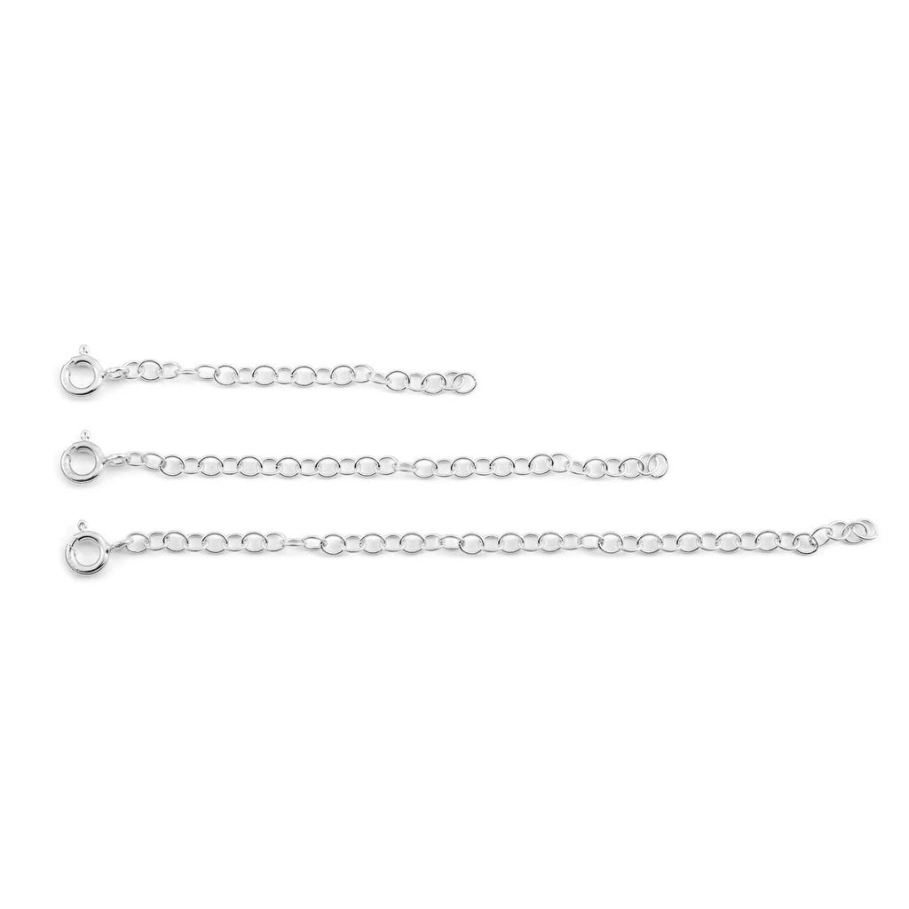 92.5 Sterling Silver Extender Chain - DIY | Spring Lock