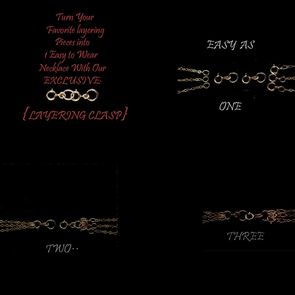 Sterling Silver Layered Necklace Detangler | Extender Clasp | Set of 4