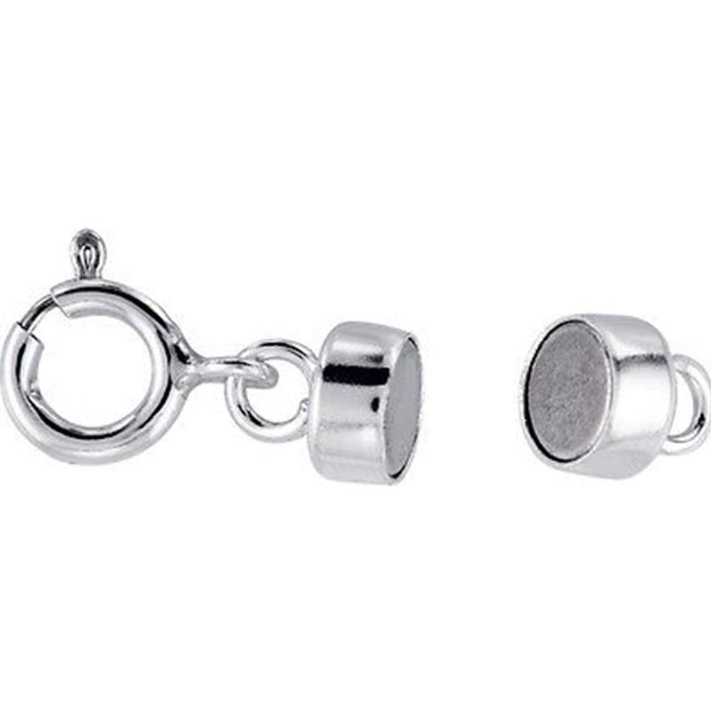 92.5 Sterling Silver Magnetic Clasp with Spring Lock Converter | 1 Piece