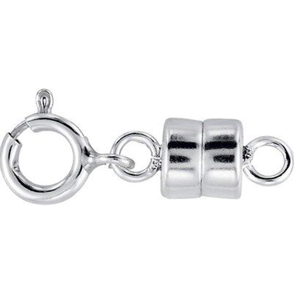 92.5 Sterling Silver Magnetic Clasp with Spring Lock Converter | 1 Piece