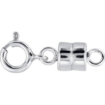 92.5 Sterling Silver Magnetic Clasp with Spring Lock Converter | 1 Piece