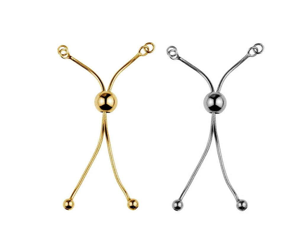 92.5 Sterling Silver Snake Chain Slider Bolo Bracelet Base – Adjustable Slide Bracelet with Slider Clasp (0.90mm, Silver/Rose Gold/Yellow Gold)