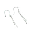 92.5 Sterling Silver Earring Hooks with Tassel Chains | 1 Pair