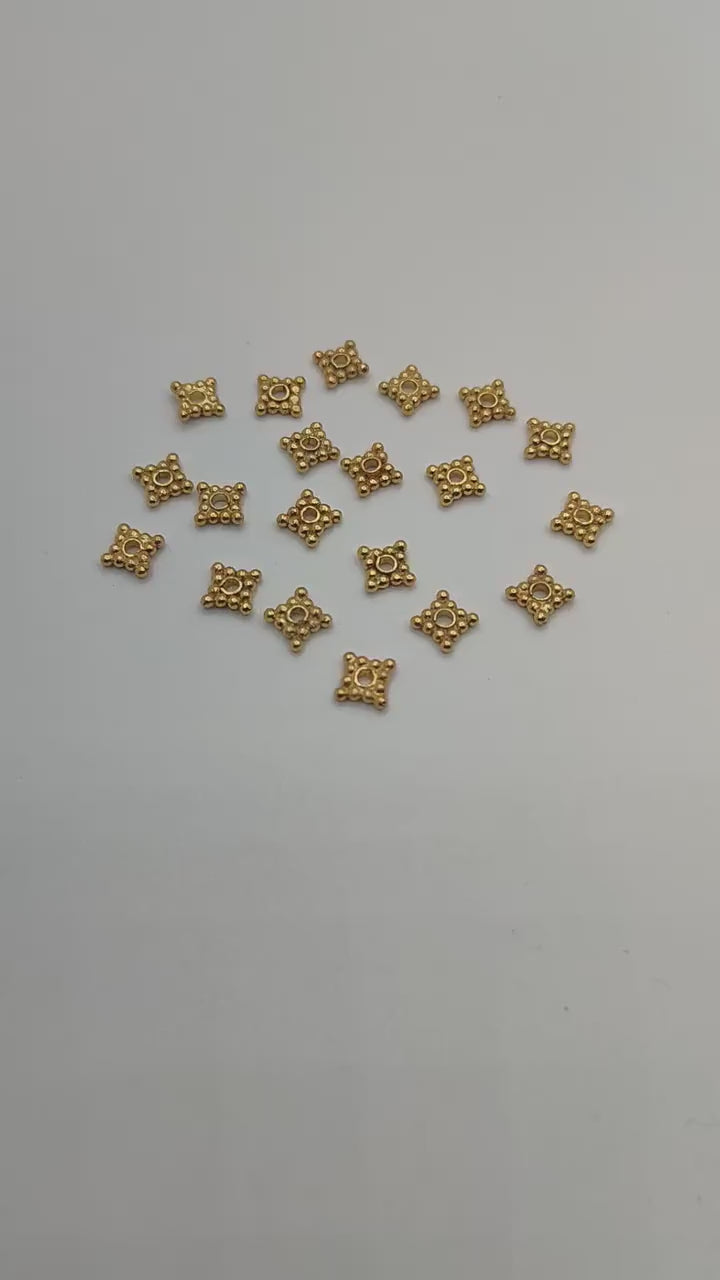 5x1mm Square Spacer Beads – Gold Silver Rose Gold Plated Copper Beads, Jewelry Making Supplies, Flat Spacer Beads