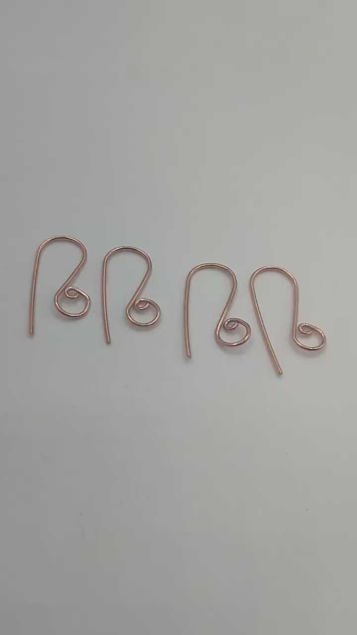 5 Pairs Copper Fancy Earring Hooks – Gold, Silver & Rose Gold Plated | E-Coated Jewelry Findings