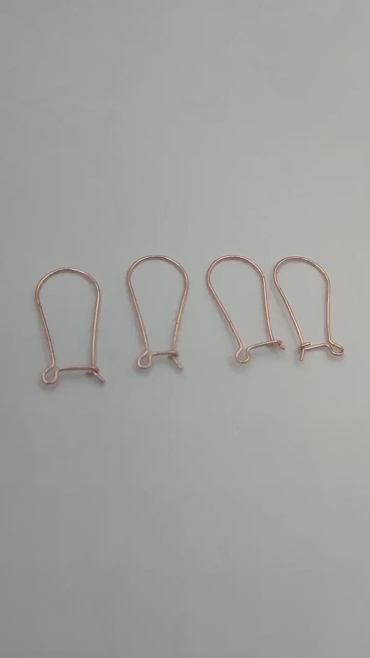 5 Pairs Copper Earring Hooks – Gold, Silver & Rose Gold Plated | E-Coated Jewelry Findings