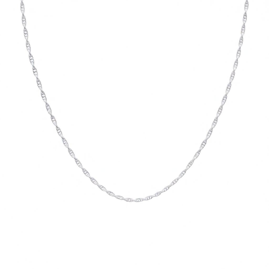 925 Sterling Silver Rope Chain Necklace – Delicate Thin Minimal Chain for Everyday Wear