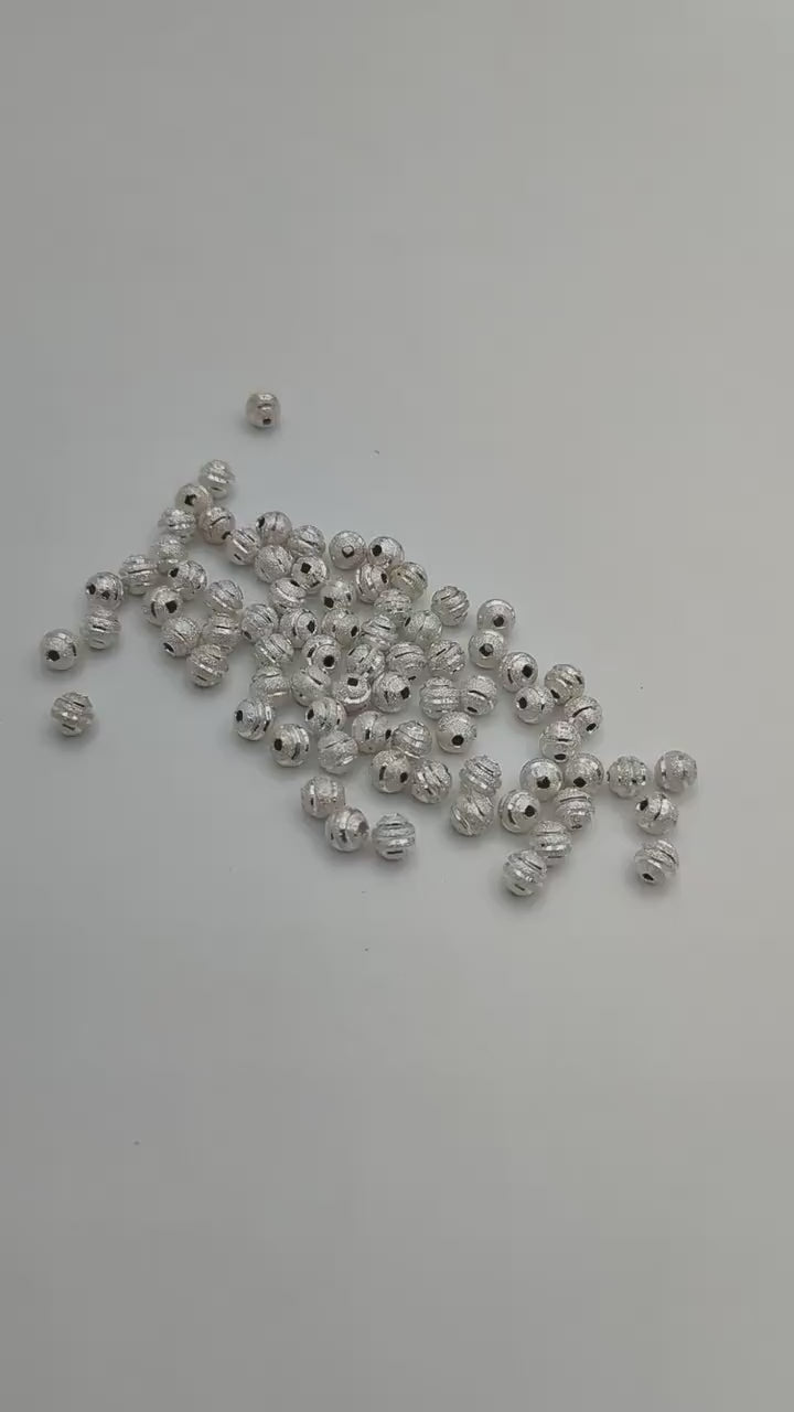 5mm CNC Designer Spacer Beads – Gold Silver Rose Gold Plated Brass Beads, Jewelry Making Supplies, Bulk Spacer Beads