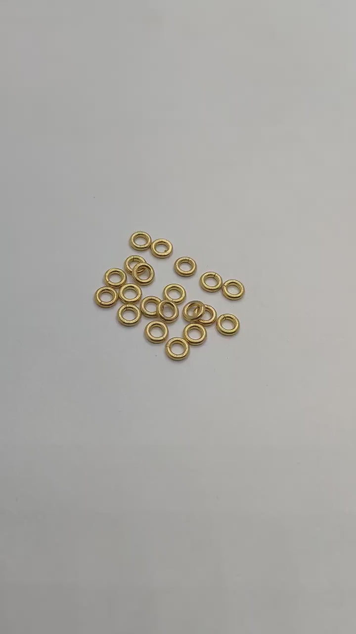 7mm Copper Twisted Closed Jump Rings – Gold / Silver / Rose Gold Plated | Jewelry Making Findings | Nickel Free (Copy)
