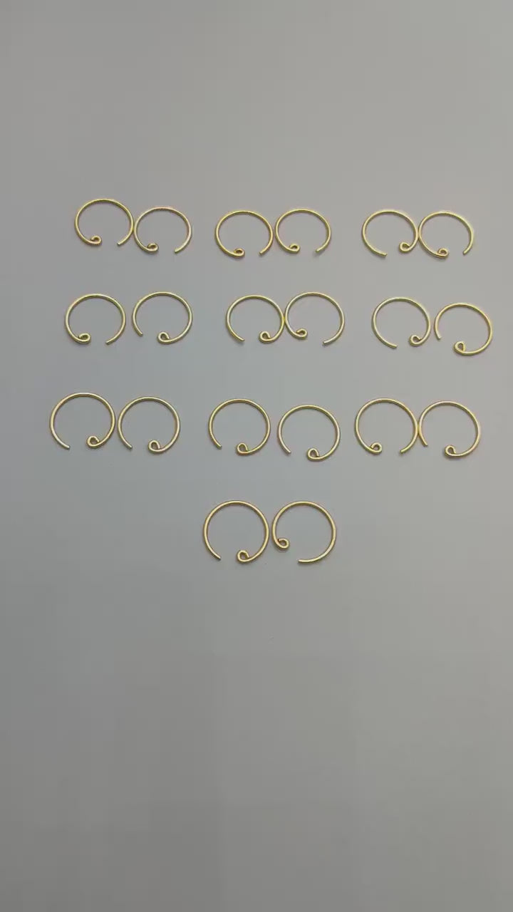 5 Pairs Copper Earring Hooks – Gold, Silver & Rose Gold Plated | E-Coated Jewelry Findings