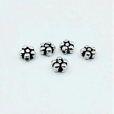 925 Sterling Silver Flower Spacer Bead – 6mm Jewelry Making Bead